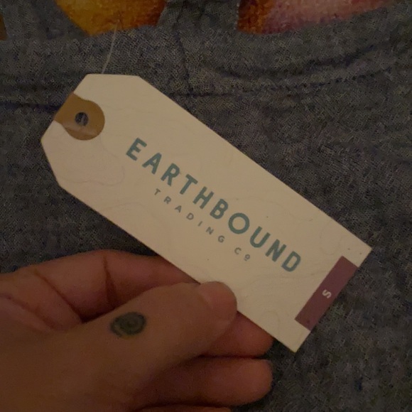 Earthbound trading co. loose overall jumper (shorts) - Picture 2 of 6